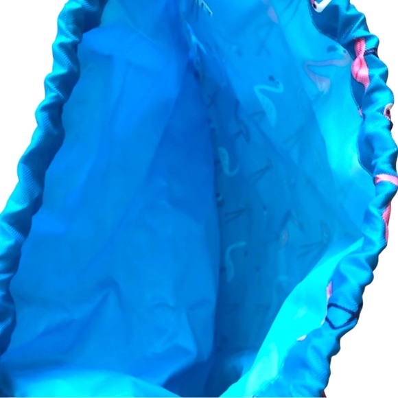 NWOT Flamingo Drawstring Sports Bag - Picture 4 of 7